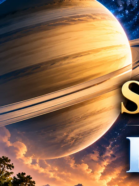 Saturn and its rings over a field of stars