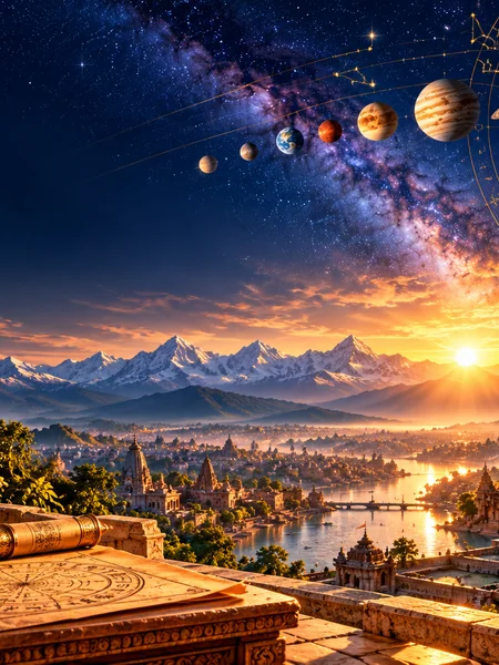 An ornate cosmic clock