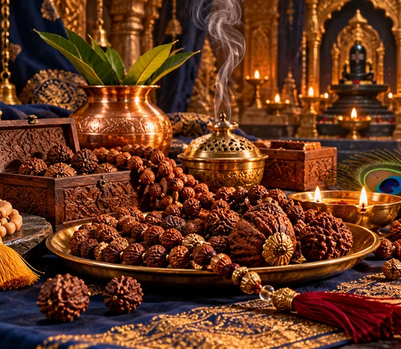 A rudraksha mālā