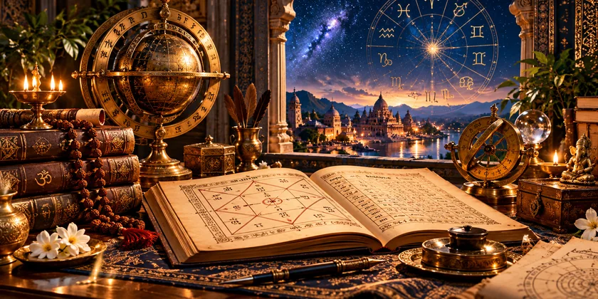 Your birth chart laid on an open scripture