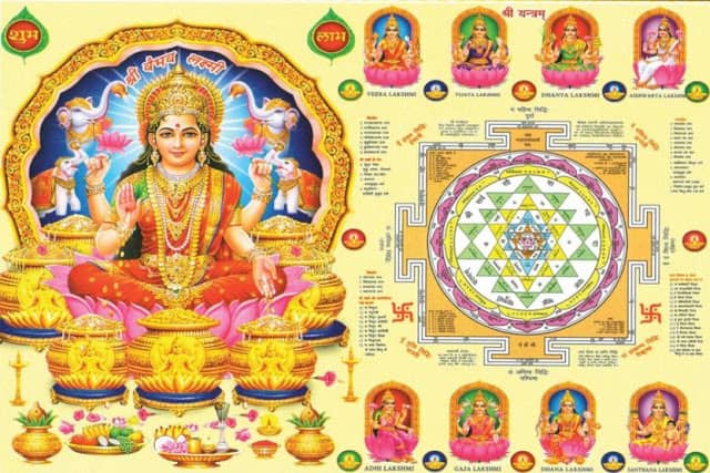ashta lakshmi sri chakra poster tmsp0220 large original imaegqanjrcubepn How to worship Goddess Laxmi in Deepawali 2018